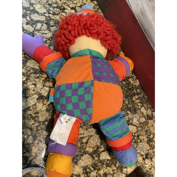 Gymboree Gymbo Plush Clown Doll 15" Smiling Toy Red Blue Yellow Green Orange - Picture 3 of 4